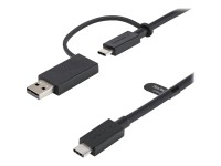 STARTECH.COM 1m USB-C Kabel mit USB-A Adapter Dongle - Hybrid 2-in-1 USB-C Kabel mit USB-A - USB-C a