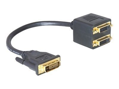 DELOCK Adapter DVI25 Stecker zu 2x DVI25 Buchse