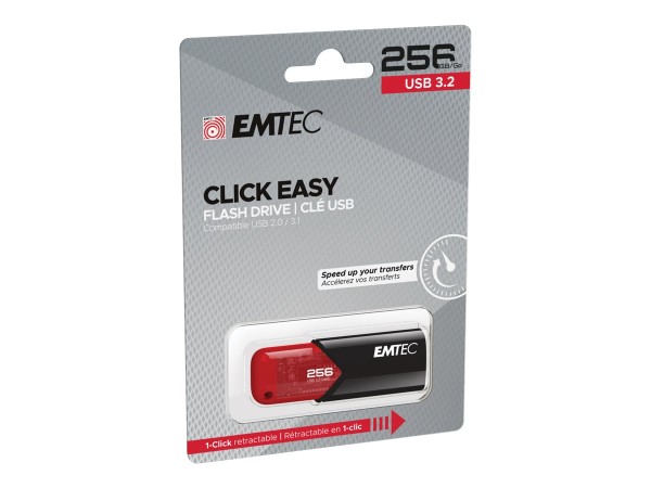 EMTEC USB-Stick 256GB B110 USB 3.2 Click Easy Red