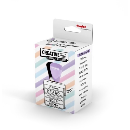 TRODAT Creative Mini/V2 Pastell Lila + Kissen 3Farben 1129