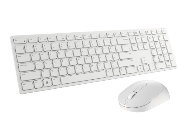 DELL Pro Wireless Keyboard and Mouse - KM5221W - US International (QWERTY) - White