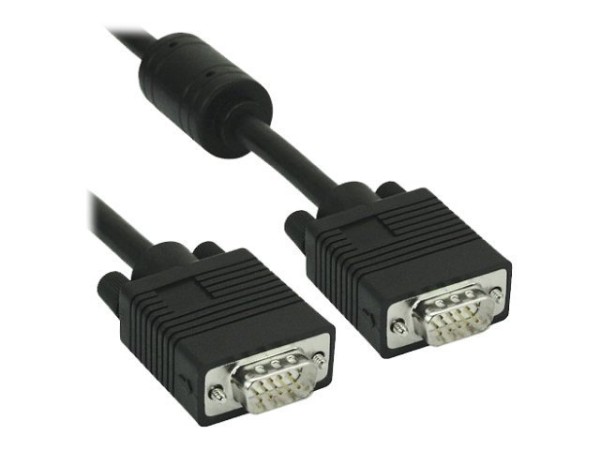 INLINE S-VGA Kabel, 15pol HD St/St, schwarz, 0,3m