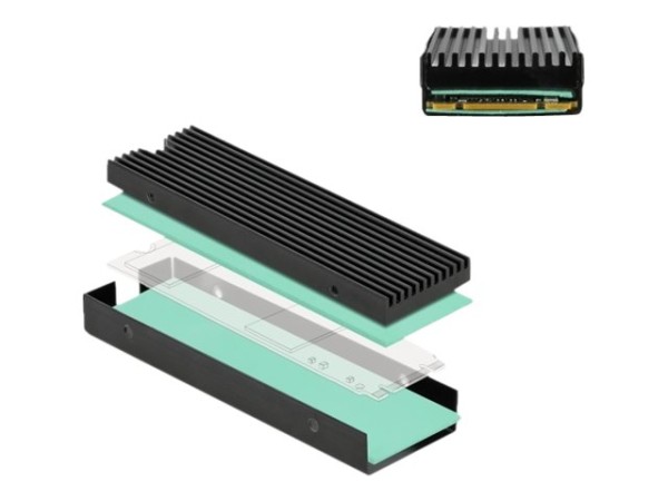 DELOCK Kühlkörper für M.2 SSD 2280 schwarz