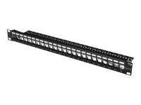 DIGITUS Patch Panel Gehaeuse 1HE fuer Keystone Module 24-Port 48,3cm 19