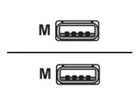 HERWECK Helos Anschlusskabel, USB 2.0 A Stecker/A Stecker, 2,0m, schwarz USB 2.0 A St./St. , Übertr