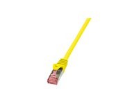 LOGILINK CQ2027S S/FTP Patchkabel Kat.6 PrimeLine gelb - 0,50m