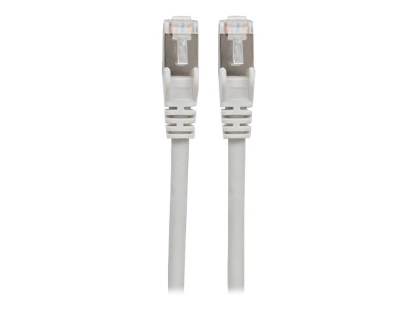 INTELLINET Network Cable, Cat7 Raw Cable, Cat6A Modular plugs, CU, S/FTP, LSOH, 0.25 m, Gray