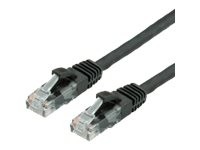 VALUE - Patch-Kabel - RJ-45 (M) bis RJ-45 (M) - 1.5 m - UTP - CAT 6a - geformt - Schwarz (21.99.1485