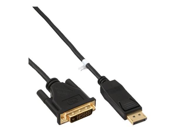 INLINE DisplayPort zu DVI Konverter Kabel, InLine®, schwarz, 2m