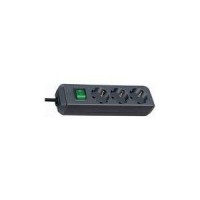 Steckdosenleiste ECO-Line 3fach 3,0m mit Schalter schwarz