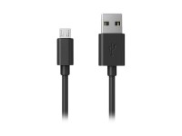 REALPOWER USB auf Micro-USB Sync- und Ladekabel 0,6m schwarz