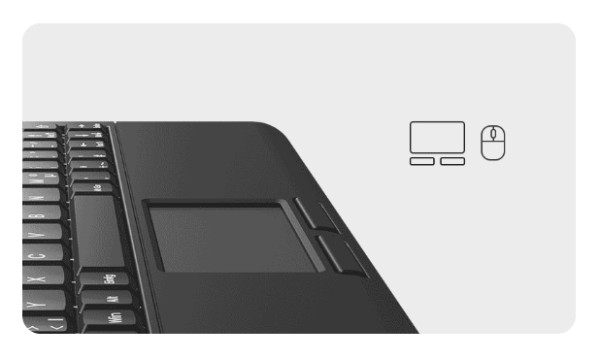 KEYSONIC KSK-3211ELU Super-Mini Tastatur DE-Layout Hintergrundbeleuchtung Touchpad