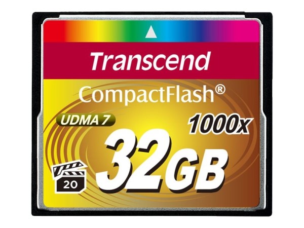 TRANSCEND 32GB Compact Flash Card 1000x