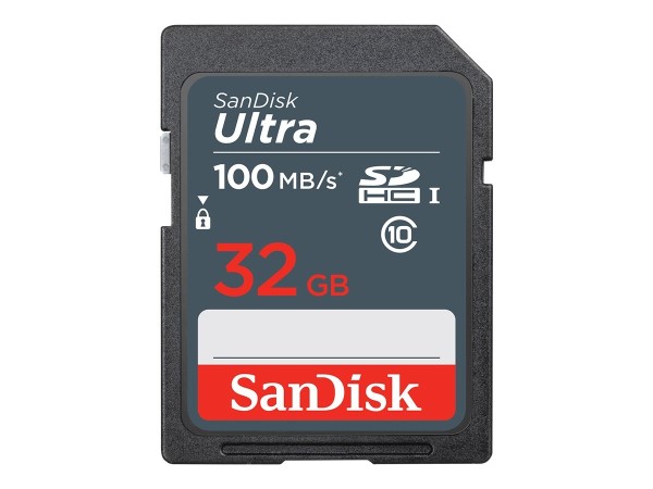 SANDISK Ultra 32GB SDHC Mem Card 100MB/s