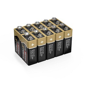 ANSMANN Alkaline Batterie "X-Power",9V E-Block, 10er Display bestückt mit 10 x 9V E-Block, Typ: 6LF2