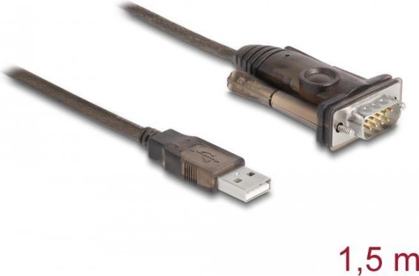 DELOCK Adapter USB2.0 Typ-A > 1x Seriell RS-232 D-Sub 9Pin S