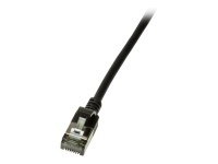 LOGILINK Patchkabel CAT6A STP TPE Slimeline schwarz 0,3m