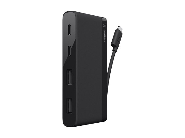BELKIN 4-Port USB-C Travel Hub (2x USB A, 2x USB C), schwarz