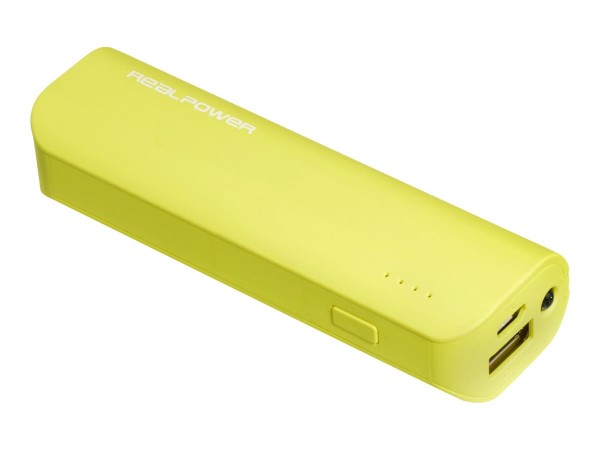 REALPOWER Powerbank RealPower PB2600 mAh , Limette grün