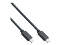INLINE USB 3.2 Gen.2 Kabel, USB Typ-C Stecker/Stecker, schwarz, 0,5m
