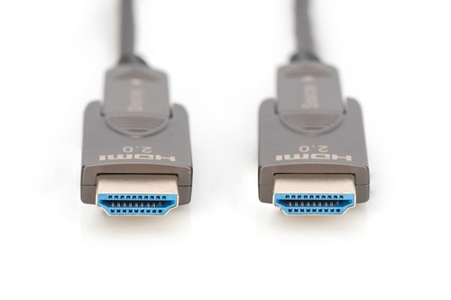 DIGITUS HDMI AOC Hybrid Glasfaserkabel 4K abnehmbar 30m schw