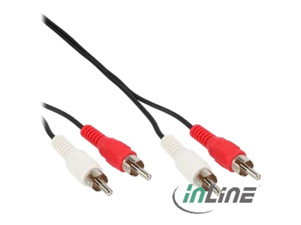 Cinch Kabel, InLine®, 2x Cinch St/St 3m