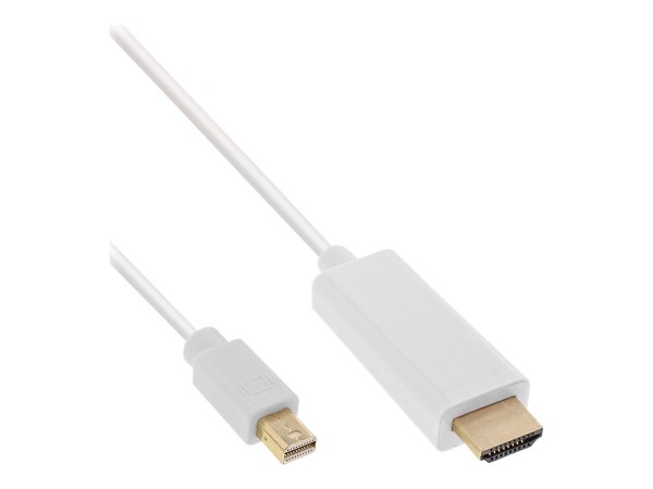 InLine® Mini DisplayPort zu HDMI Konverter Kabel, weiß, 0,5m, mit Audio