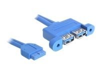 Kabel Adapter DELOCK USB3.0 Pinheader Bu.>2x USB3.0 Bu. "neben" 0,45m [bu]