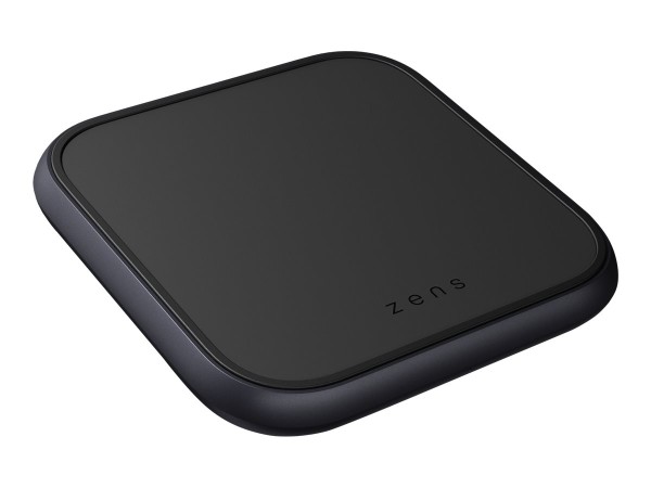 ZENS Aluminium Series Single + USB-C Ladegerät 18W 1x 10W Qi schwarz
