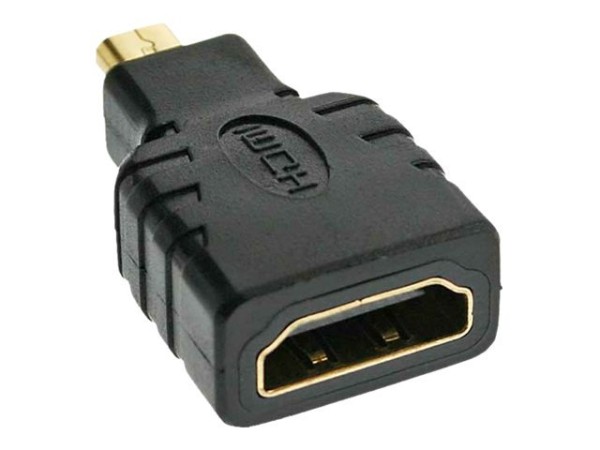 INLINE ® HDMI Adapter, HDMI A Buchse auf HDMI D Stecker, vergoldete Kontakte