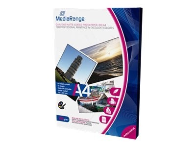MEDIARANGE Foto Papier MediaRange matt coated A4 250g 50 Blatt Dual