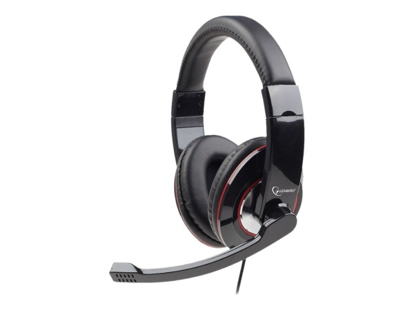 GEMBIRD Headset Gembird MHS-U-001, schwarz/rot, Retail