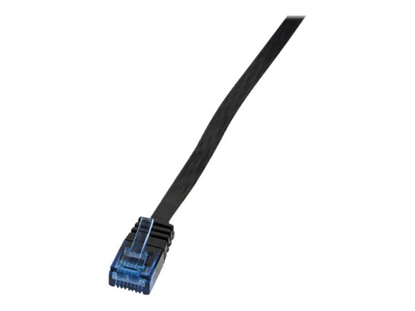 LogiLink CAT5e UTP Flat Patch Cable AWG 30 schwarz 0.50m blue colour