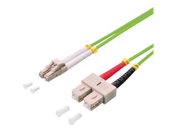LOGILINK - Patch-Kabel - LC/UPC Multi-Modus (M) bis SC/UPC Multi-Modus (M) - 1 m - Glasfaser - 50/12