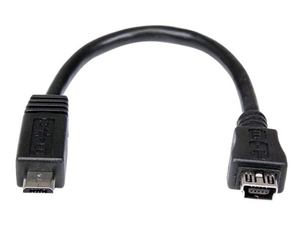 STARTECH.COM 15 cm Micro USB auf Mini USB-Adapterkabel ¿ Stecker/Buchse
