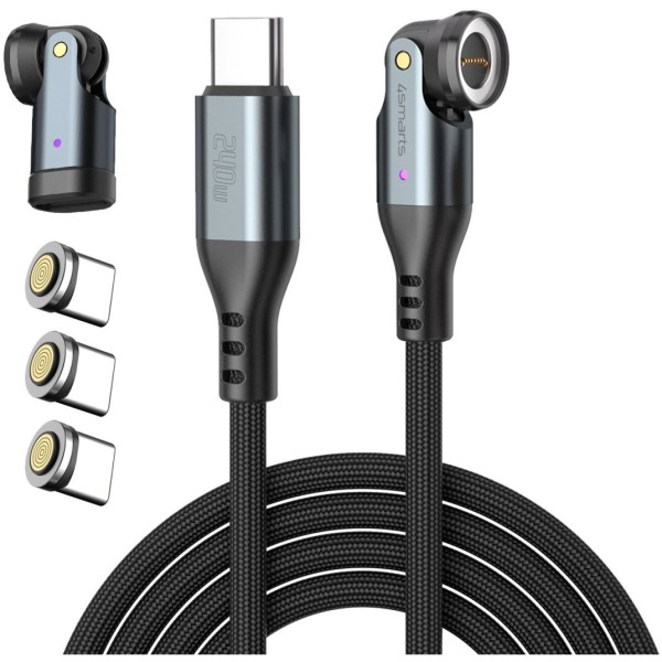 4SMARTS USB-C 540 Magnetkabel-Set GravityCord 240W 1.8m