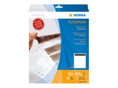 HERMA Negativhüllen transparent für 10 x 4 Streifen 25 St.