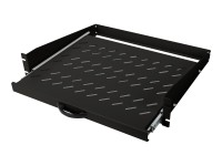 DIGITUS 2HE ausziehb. Fachboden f. Schr. ab 450mm Tiefe 88x483x352mm bis 30kg schwarz RAL 9005 Farbe