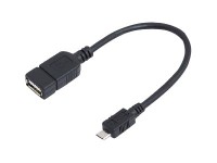 LOGILINK Kabel Adapter Logilink micro USB-B St. > USB-A Bu.  0,20m