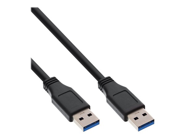 INLINE USB 3.0 Kabel, A an A, schwarz, 0,5m