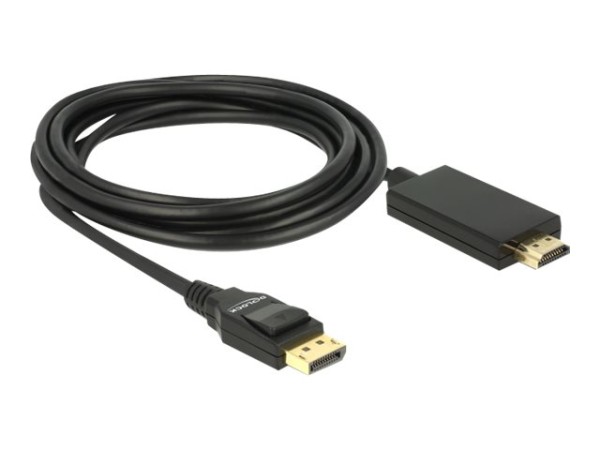 DELOCK Kabel Displayport 1.2 Stecker > HDMI-A S Kabel Displayport 1.2 Stecker > HDMI-A Stecker 3 m s