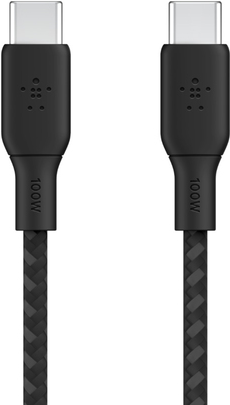 BELKIN BOOST CHARGE - USB-Kabel - USB-C (M) zu USB-C (M) - 2,0m - Schwarz (CAB014BT2MBK)