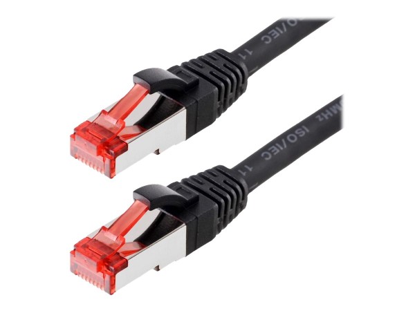 HERWECK helos Patchkabel S/FTP (PIMF) CAT 6 schwarz 0,5m