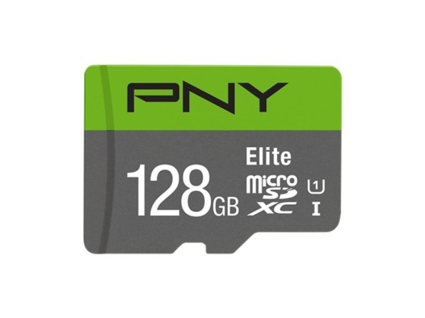 PNY Micro SD Card Elite 128 GB XC Class 10 UHSI U1 A1 V10 SD adapter
