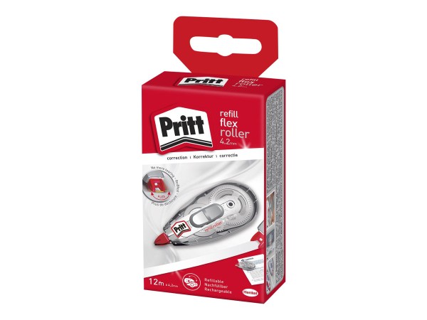 HENKEL Pritt Korrekturroller Refill Flex 970 (B)4,2 mm x (L)12 m mit flexibler Spitze, Push und Pull