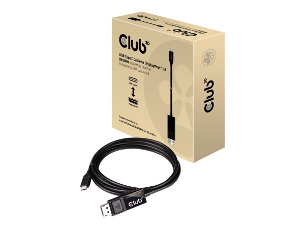 CLUB3D Kabel USB 3.1 Typ C > DP 1.4 8K60Hz UHD 1,8m St/St retail