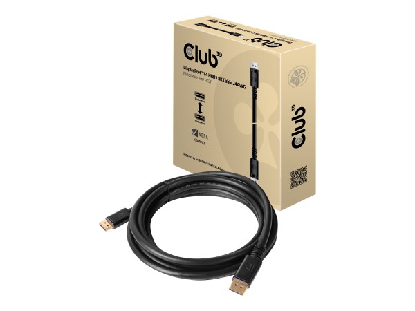CLUB3D DisplayPort-Kabel 1.4 HBR3 32,4Gb/s 4m 8K60Hz St/St retail