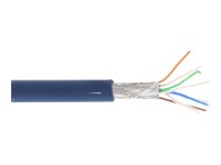 INLINE ® Patchkabel Cat.6A, S/FTP (PiMf), halogenfrei, 500MHz, blau, 100m