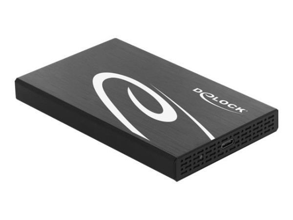 DELOCK Externes Gehäuse für 6,35cm 2,5Zoll SATA HDD/SSD mit SuperSpeed USB 10 Gbps USB 3.1 Gen 2