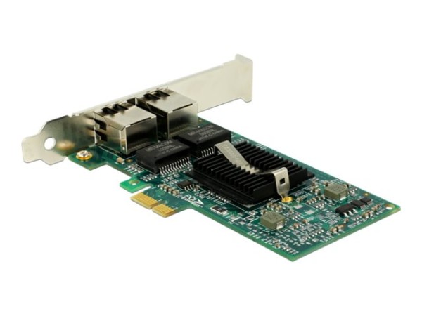 DELOCK PCI Express Card > 2 x Gigabit LAN - Netzwerkadapter - PCIe 2.0 Low-Profile - Gigabit Etherne